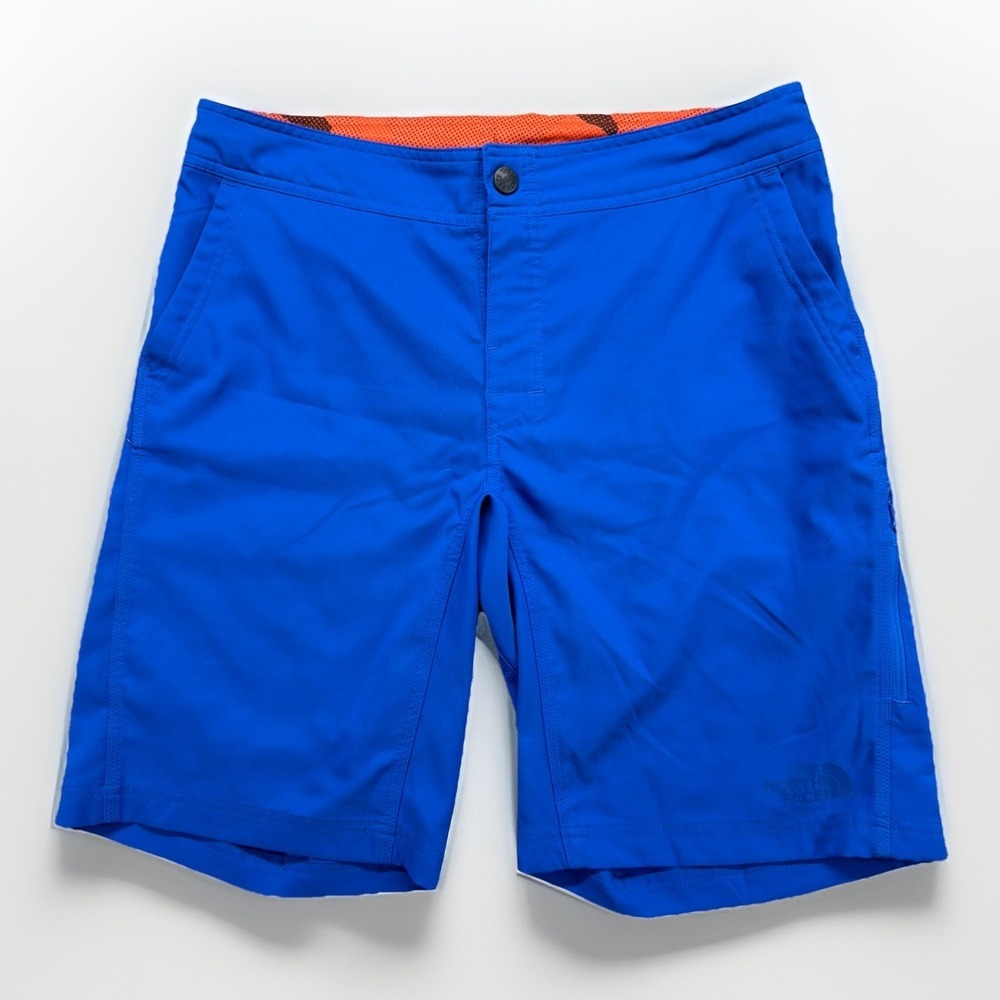 The North Face Blue Board Shorts Swim Trunks Mens Size 32 Zip Pocket